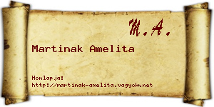 Martinak Amelita névjegykártya